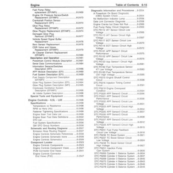 1998 Chevrolet P Series 6.5L V8 Diesel Engine Controls Service Manual Download