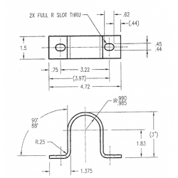 B140  -  Roadmaster Anti-Sway Bar Bracket (3-1/4" Center To Center Width)