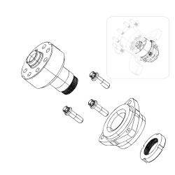 W8833002  -  Front Wheel Hub and Spindle (JM3 Brake Code - 52mm Calipers)