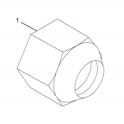 W8835511  -  Nut - Hex Head Wheel, 9/16"-18