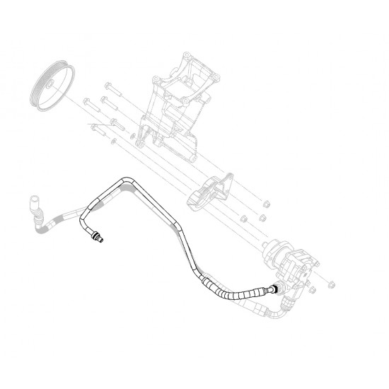 W0007565  -  Hose Asm - Pump To Steering Gear