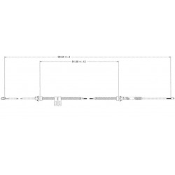 W8833263  -  Cable Asm - Park Brake Front (Approx 98" Length)
