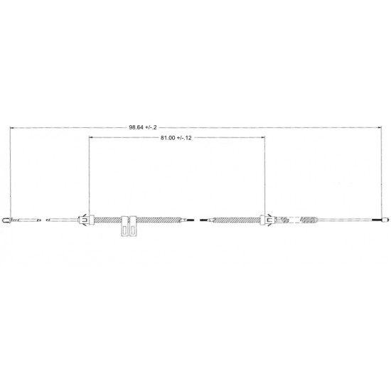 15022039  -  Cable Asm - Park Brake Front (Approx 98" Length)
